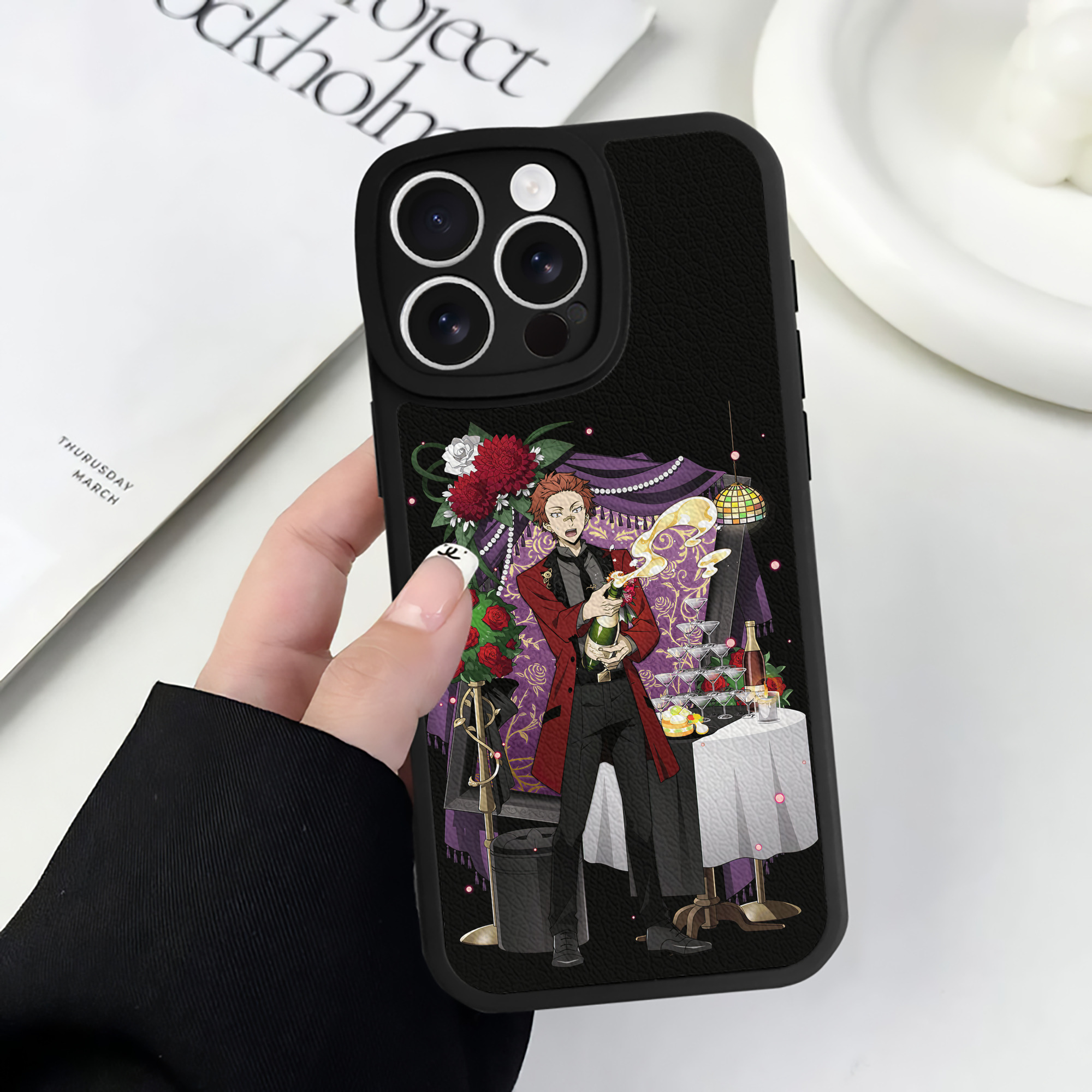 （画像用） 文豪ストレイドッグス Bungo Stray Dogs 【iPhone 16シリーズ対応】シリコンスマホケース（レザー調） 材質：シリコン